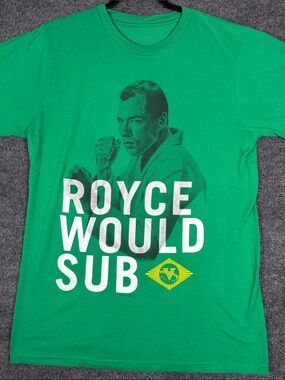 Royce Gracie Would Sub Green Brazilian Jiu Jitsu BJJ MMA T-Shirt M